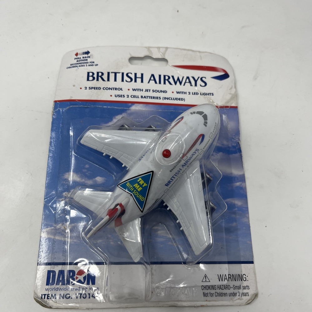 Daron Pull Back Plane Toy - British Airways Airlines Airplane New